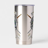 Armstrong Clan Badge Tartan & Swords Geïsoleerde Drinkbeker (Links)