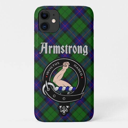 Armstrong Clan Badge & Tartan Telefoonhoesje Case-Mate iPhone Case (Achterkant)