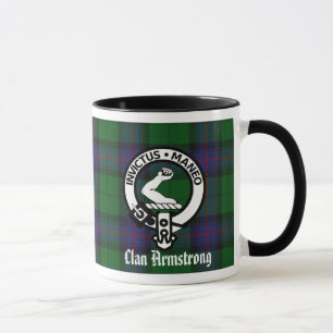 Armstrong Clan Crest Badge & Tartan Mok