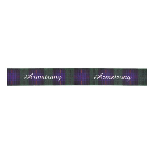 Armstrong clan Pset Scottish tartan Grosgrain Lint (Voorkant)