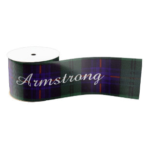 Armstrong clan Pset Scottish tartan Grosgrain Lint