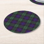 Armstrong clan Pset Scottish tartan Ronde Kartonnen Onderzetter (Gebogen)