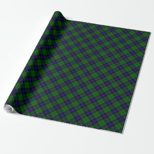 Armstrong clan tartan blue green plaid cadeaupapier