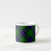 Armstrong clan tartan blue green plaid espresso kop (Voorkant rechts)