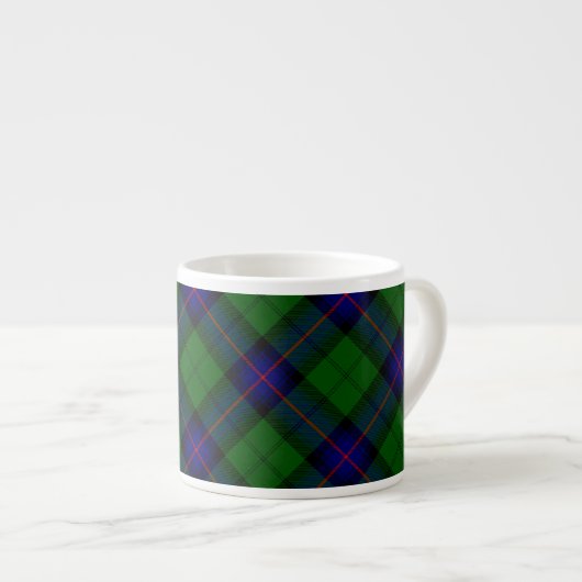 Armstrong clan tartan blue green plaid espresso kop (Voorkant rechts)