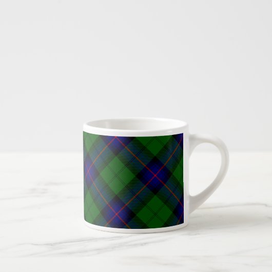 Armstrong clan tartan blue green plaid espresso kop (Rechts)