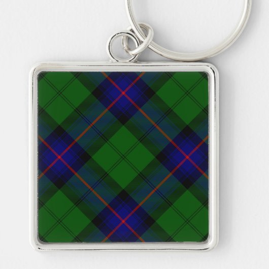 Armstrong clan tartan blue green plaid sleutelhanger (Voorkant)