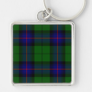 Armstrong clan tartan blue green plaid sleutelhanger