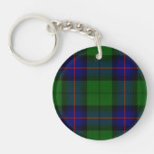 Armstrong clan tartan blue green plaid sleutelhanger (Voorkant)