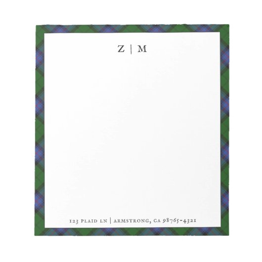 Armstrong Clan Tartan Patroon Notitieblok (Voorkant)