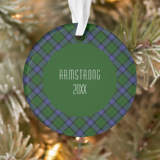 Armstrong Clan Tartan Schots Plaid Ornament (Boom)