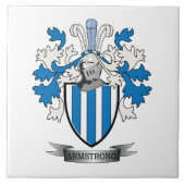 Armstrong Familie Crest Coat of Arms Tegeltje (Voorkant)