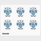 Armstrong Familie Crest Coat of Arms Vierkante Sticker (Vel)