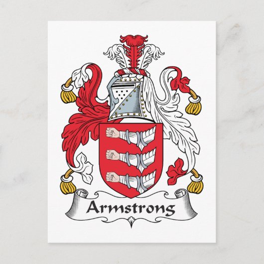 Armstrong Family Crest Briefkaart (Voorkant)