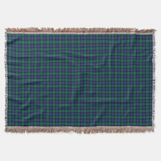 Armstrong Family Tartan Royal Blauw en Groen Plaid Deken (Voorkant)