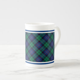 Armstrong Family Tartan Royal Blauw en Groen Plaid Porselein Kop