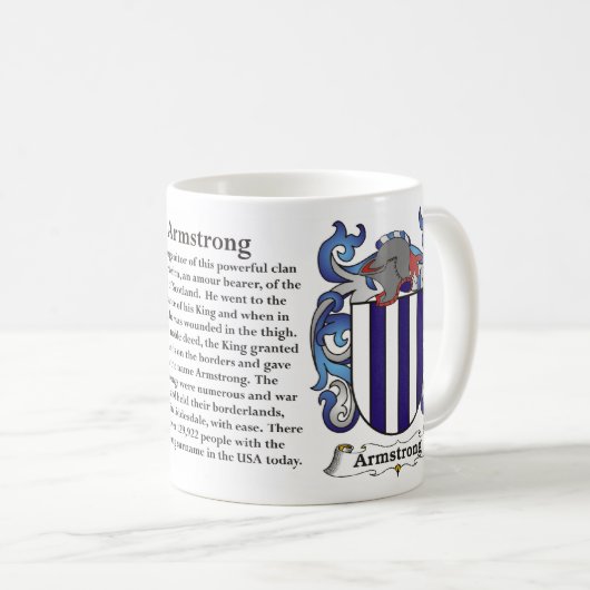 Armstrong Gezinsbekleding van de Mok van wapens (Voorkant rechts)