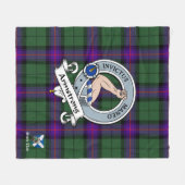 Armstrong Modern Clan badge Schot Tartan Pset Fleece Deken (Voorkant (Horizontaal))