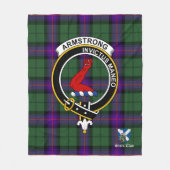 Armstrong Modern Clan badge Tartan Pset Fleece Deken (Voorkant)