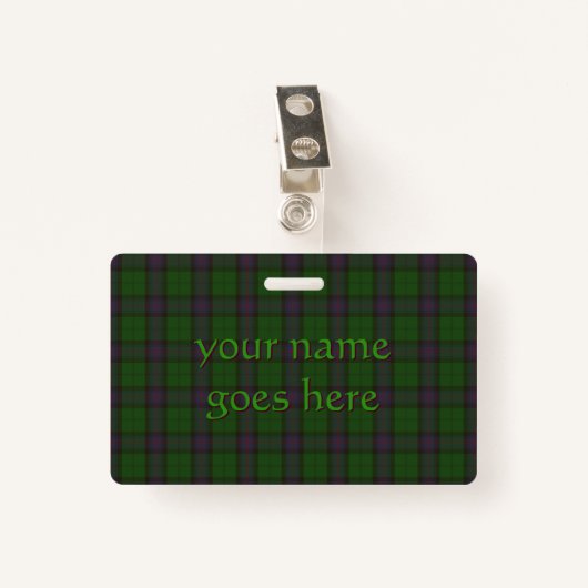Armstrong Officieel LAN Tartan met jouw naam Badge (Voorkant met clip)