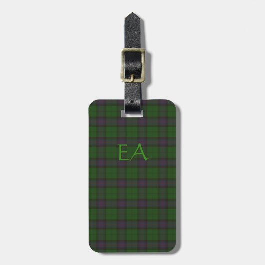 Armstrong Officieel LAN Tartan met uw initialen Bagagelabel (Voorkant verticaal)