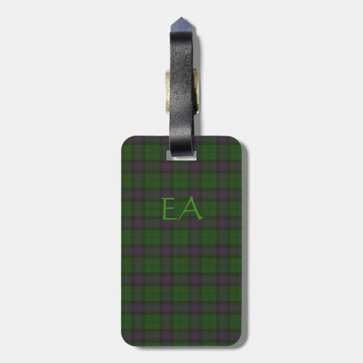 Armstrong Officieel LAN Tartan met uw initialen Bagagelabel (Achterkant verticaal)