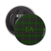 Armstrong Officieel LAN Tartan met uw initialen Button Flesopener (Voorkant)