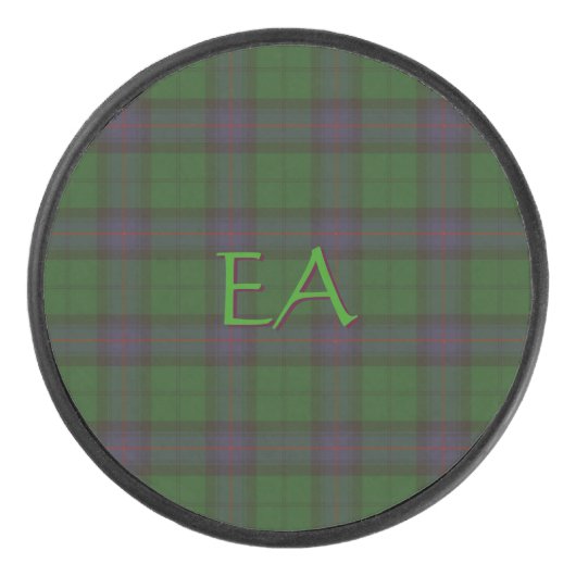 Armstrong Officieel LAN Tartan met uw initialen Hockey Puck (Voorkant)