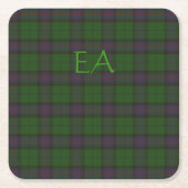 Armstrong Officieel LAN Tartan met uw initialen Kartonnen Onderzetters (Voorkant)