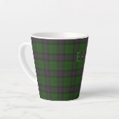Armstrong Officieel LAN Tartan met uw initialen Latte Mok (Linkerhoek)