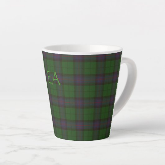 Armstrong Officieel LAN Tartan met uw initialen Latte Mok (Rechterhoek)
