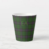 Armstrong Officieel LAN Tartan met uw initialen Latte Mok (Voorkant)