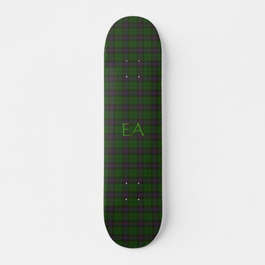 Armstrong Officieel LAN Tartan met uw initialen Persoonlijk Skateboard (Voorkant)