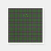 Armstrong Officieel LAN Tartan met uw initialen Servet (Voorkant)