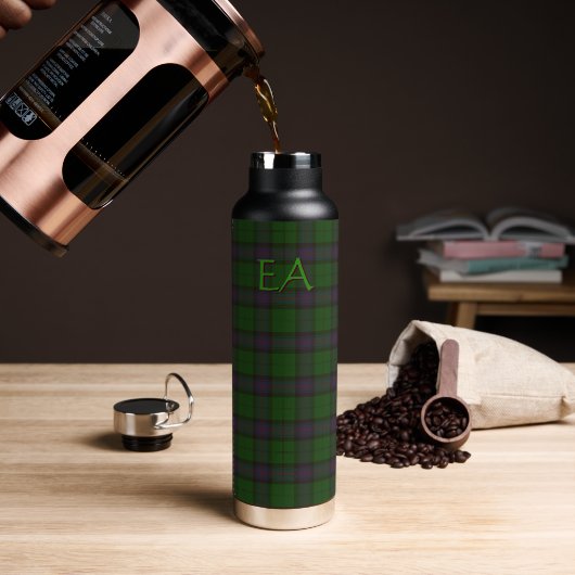 Armstrong Officieel LAN Tartan met uw initialen Waterfles (Koffie)