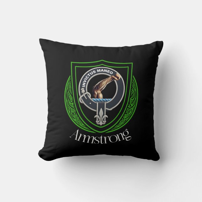 Armstrong Schotse Clan Crest Kussen (Voorkant)