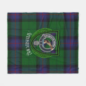Armstrong Schotse Clan Tartan Crest Fleece Deken (Voorkant (Horizontaal))