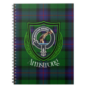 Armstrong Schotse Clan Tartan en Crest Notitieboek