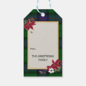 Armstrong Schotse Clan Tartan & Wapen Cadeaulabel (Achterkant)