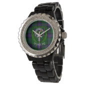 Armstrong Schotse Clan Tartan & Wapenembleem Horloge (Gekanteld)