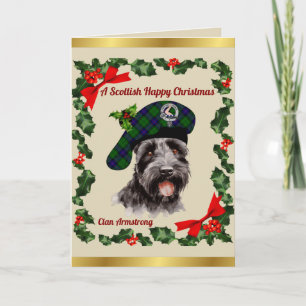 Armstrong Scottie Dog Gepersonaliseerde Xmas Kaart