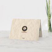 Armstrong Scottie & Santa w/Crest gepersonaliseerd Feestdagen Kaart (Achterkant)