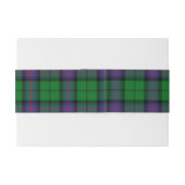 Armstrong Scottish Tartan Belly Band Uitnodigingen Wikkel (Achterkant Voorbeeld)