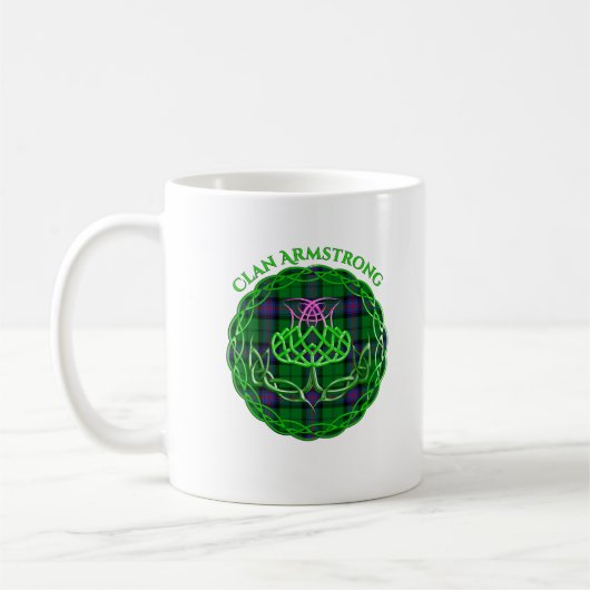 Armstrong Scottish Tartan Celtic Thistle Koffiemok (Links)