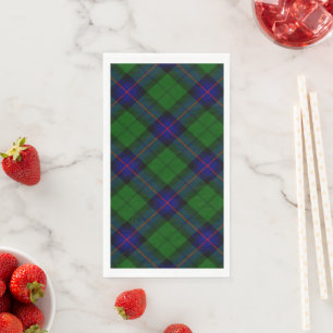 Armstrong tartan blauw en groen geruit servet