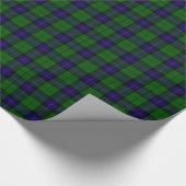 Armstrong tartan blue en green plaid cadeaupapier (Hoek)