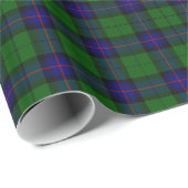 Armstrong tartan blue en green plaid cadeaupapier (Rol Hoek)