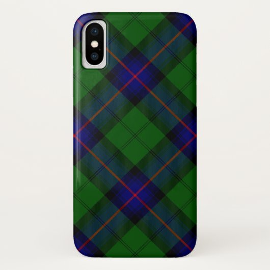 Armstrong tartan blue en green plaid Case-Mate iPhone case (Achterkant)