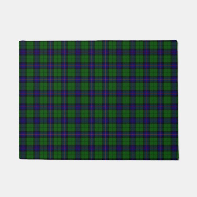 Armstrong tartan blue en green plaid deurmat (Voorkant)