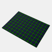 Armstrong tartan blue en green plaid deurmat (Schuin)